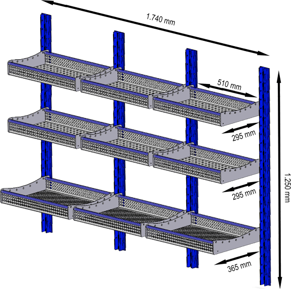 Heckregalsystem Wohnmobil Heckgarage Alu-Line